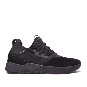 Mens Supra Low Top Shoes TITANIUM Black/black | AU-64696